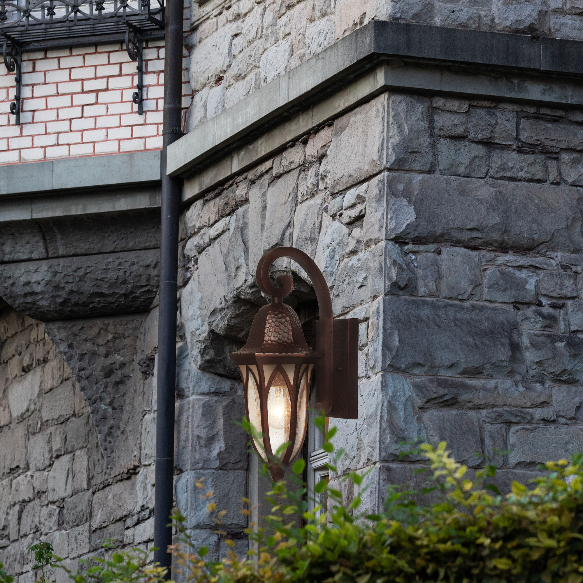 Designers Fountain 20611 BAC One Light Wall Lantern Berkshire Burnished Antique Copper